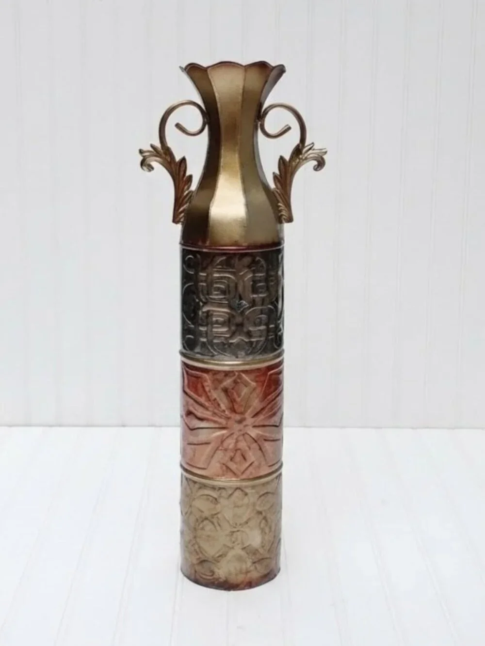 Tall Metal Floor Vase 23